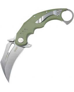 Wrath Karambit 14C28N Sandvik steel Linerlock Green G10