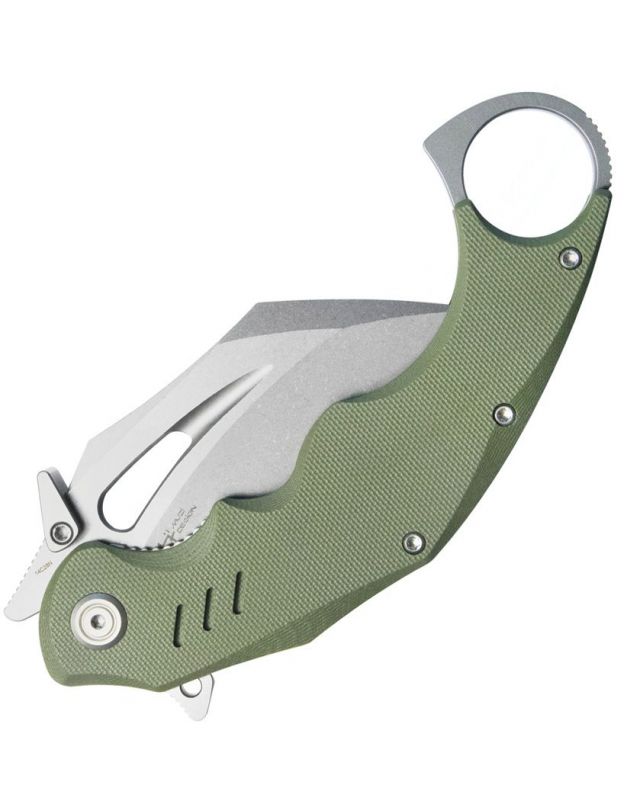 Wrath Karambit 14C28N Sandvik steel Linerlock Green G10 Wrath Karambit 14C28N Sandvik steel Linerlock Green G10