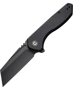 ExOne Flipper Knife Black G10 Black Stonewashed Nitro-V steel C23036-1