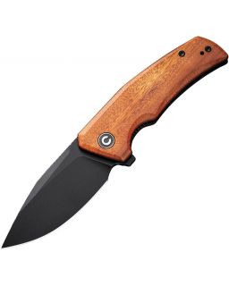 Regulatron Flipper Knife Guibourtia Wood Black Stonewashed Nitro-V Blade C23006-3