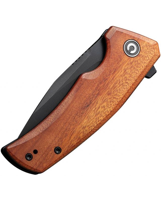 Regulatron Flipper Knife Guibourtia Wood Black Stonewashed Nitro-V Blade C23006-3 Regulatron Flipper Knife Guibourtia Wood Black Stonewashed Nitro-V Blade C23006-3