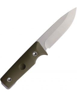 The San PS CPM-3V steel Fixed Blade OD green G10