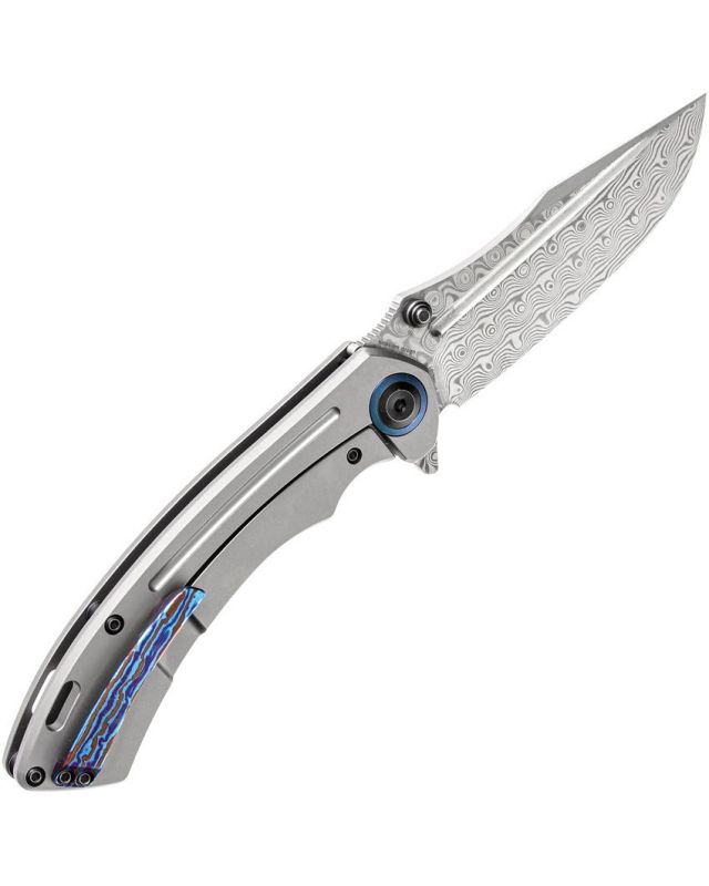 Pretatout Damascus Titanium Framelock K1032D1 Pretatout Damascus Titanium Framelock K1032D1