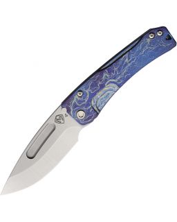 Slim Midi Flammed Titanium Framelock