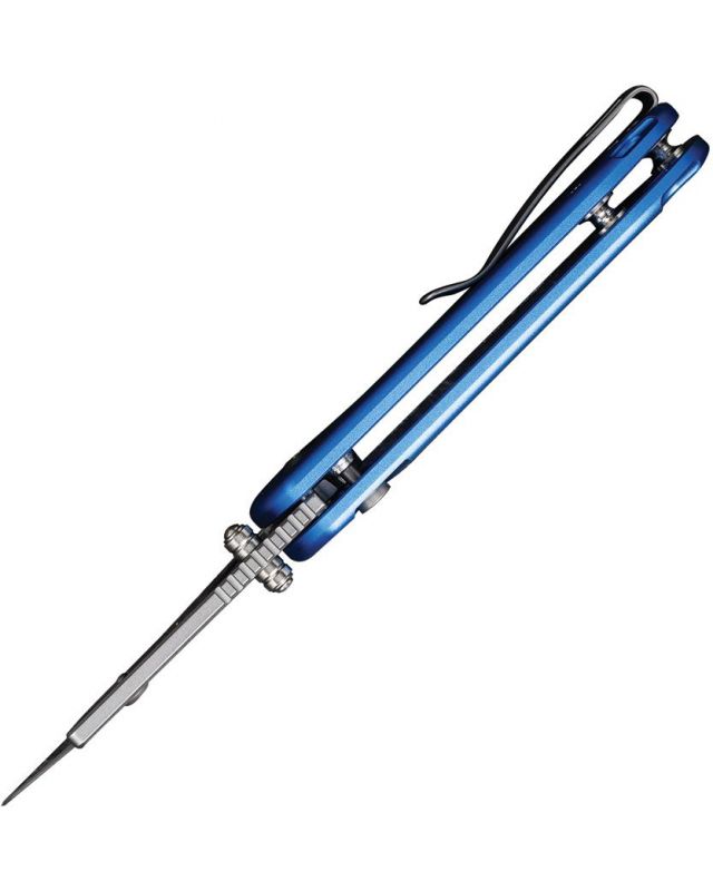 Elementum Utility Button Lock Blue Aluminium