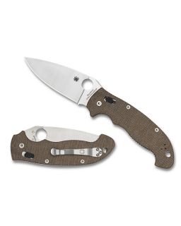 Manix 2 XL Cru-Wear steel Brown Canvas Micarta