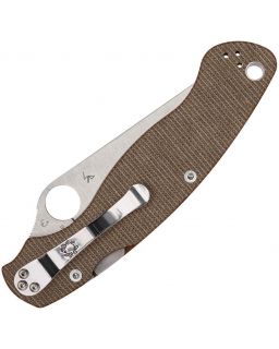 Military 2 CPM Cru-Wear Compression Lock Brown Micarta