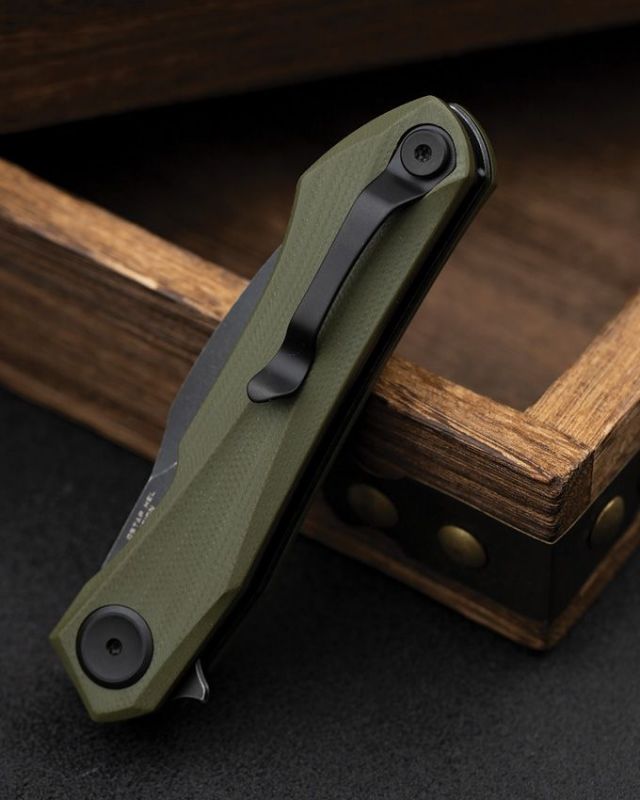 Ivy 14C28N Sandvik steel Blackwash OD green G10 Ivy 14C28N Sandvik steel Blackwash OD green G10