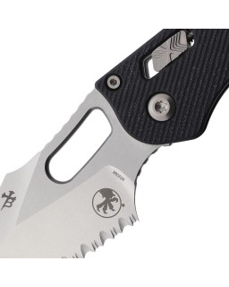 Stitch S/E Ram Lok Stonewash Full Serrated Black G10