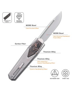 Swordfish Gravity OTF (Swiss Legal) ZL101A4 aluminium handle M390 stee