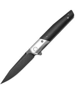 Leominor Flipper Linerlock Black G10 Böhler K110 steel