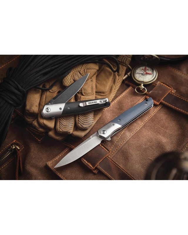 Leominor Flipper Linerlock Black G10 Böhler K110 steel Leominor Flipper Linerlock Black G10 Böhler K110 steel