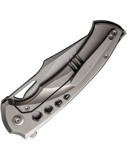Swiftfin Framelock beadblast CPM-20CV steel titanium handle flipper
