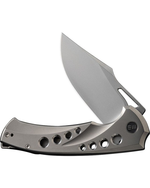 Swiftfin Framelock beadblast CPM-20CV steel titanium handle flipper Swiftfin Framelock beadblast CPM-20CV steel titanium handle flipper