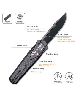 Swordfish Gravity OTF (Swiss Legal) ZL101B5 titanium handle M390 steel