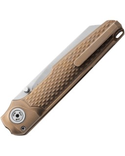 Miura M390 steel Button Lock Integral Titanium Bronze