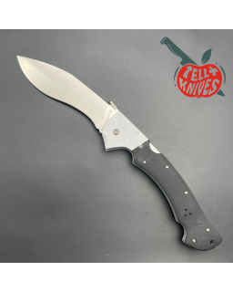 RAJAH I Black Micarta beadblasted aluminium bolsters - Couteau de coll