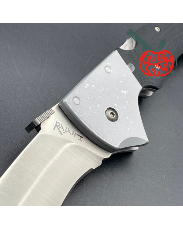 RAJAH I Black Micarta beadblasted aluminium bolsters - Couteau de coll