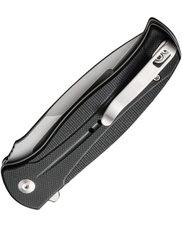 Incindie Button Lock 14C28N Sandvik stainless steel SW Black G10