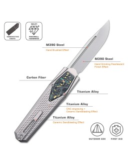 Swordfish Gravity OTF (Swiss Legal) ZL101A2 aluminium handle M390 steel