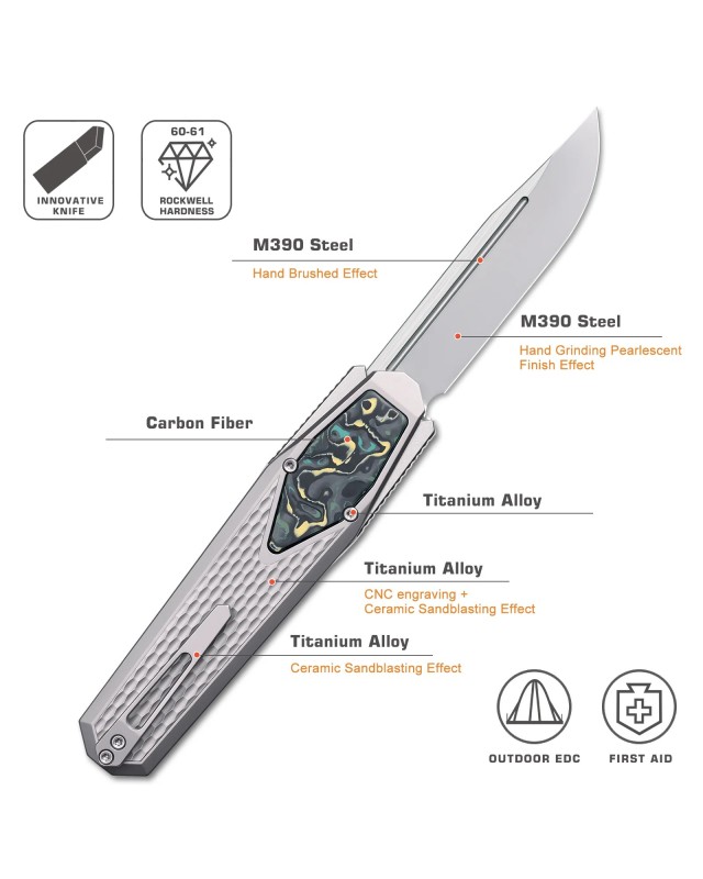 Swordfish Gravity OTF (Swiss Legal) ZL101A2 aluminium handle M390 steel Swordfish Gravity OTF (Swiss Legal) ZL101A2 aluminium handle M390 steel