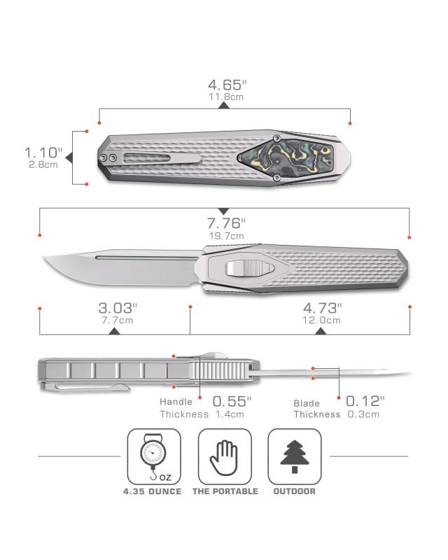 Swordfish Gravity OTF (Swiss Legal) ZL101A2 aluminium handle M390 steel Swordfish Gravity OTF (Swiss Legal) ZL101A2 aluminium handle M390 steel
