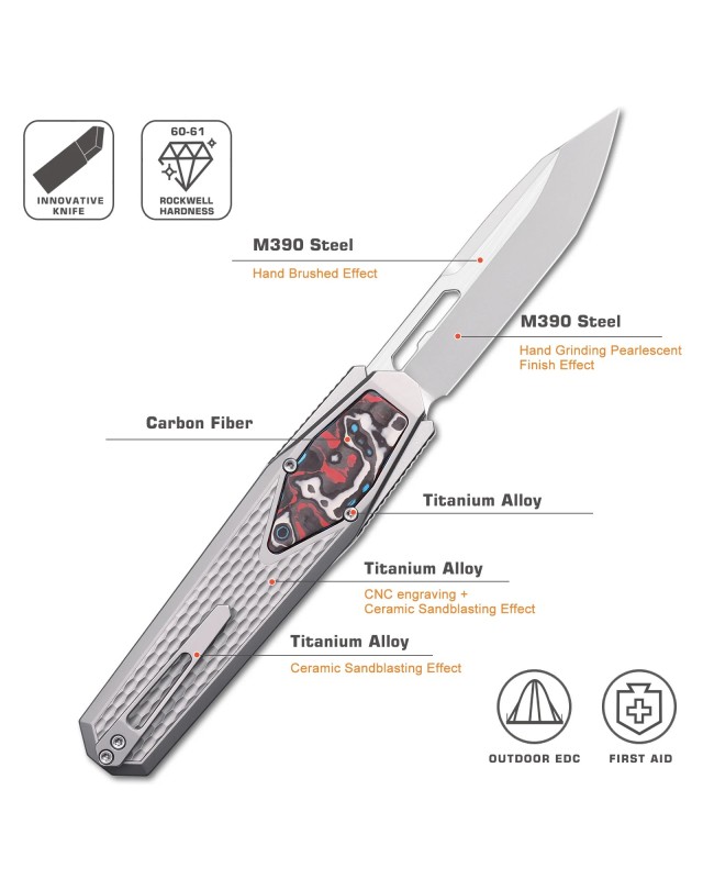 Swordfish Gravity OTF (Swiss Legal) ZL101A3 aluminium handle M390 steel Swordfish Gravity OTF (Swiss Legal) ZL101A3 aluminium handle M390 steel