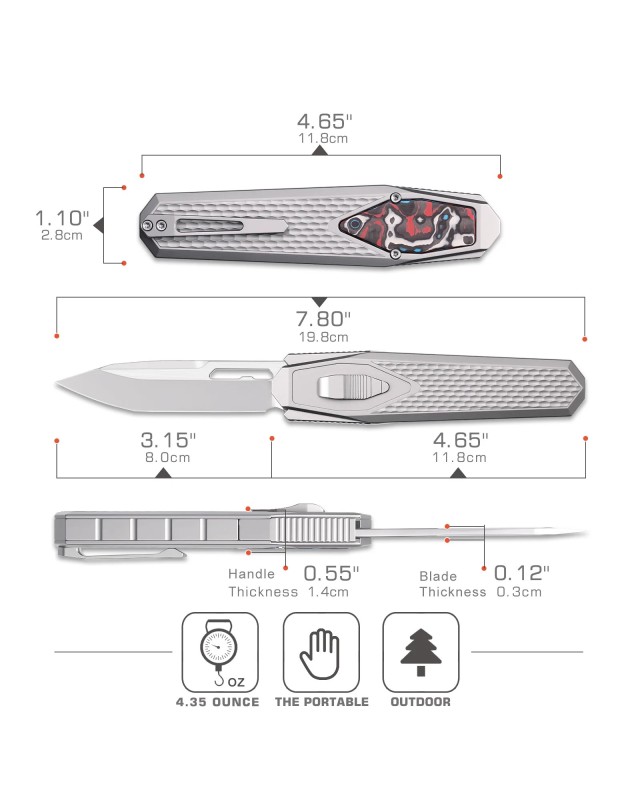 Swordfish Gravity OTF (Swiss Legal) ZL101A3 aluminium handle M390 steel Swordfish Gravity OTF (Swiss Legal) ZL101A3 aluminium handle M390 steel