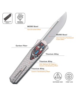 Swordfish Gravity OTF (Swiss Legal) ZL101B3 aluminium handle M390 steel