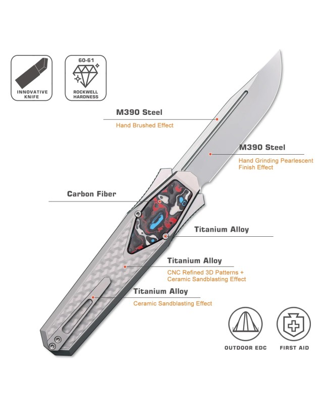 Swordfish Gravity OTF (Swiss Legal) ZL101B3 aluminium handle M390 steel Swordfish Gravity OTF (Swiss Legal) ZL101B3 aluminium handle M390 steel