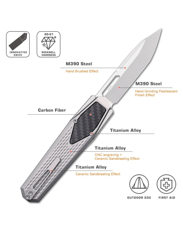 Swordfish Gravity OTF (Swiss Legal) ZL101A1 aluminium handle M390 steel Swordfish Gravity OTF (Swiss Legal) ZL101A1 aluminium handle M390 steel
