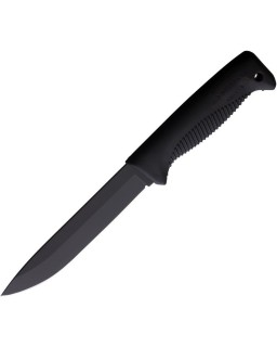 M95 Ranger Puukko Black Cerakote 80CrV2 steel Black TPE handle Black composite sheath