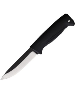 M07 Ranger Puukko Black 80CrV2 steel Black TPE handle Black composite sheath