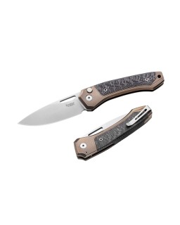 Twain MagnaCut steel Integral Bronze Titanium handle Carbon Fiber butt