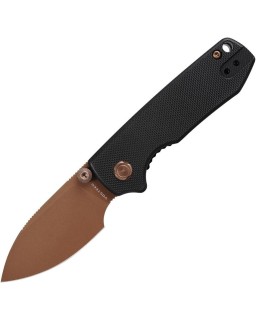 Raccoon Cub 14C28N steel Copper Dude finish Linerlock Black G10