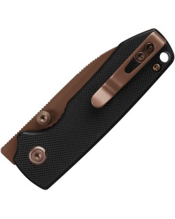 Raccoon Cub 14C28N steel Copper Dude finish Linerlock Black G10