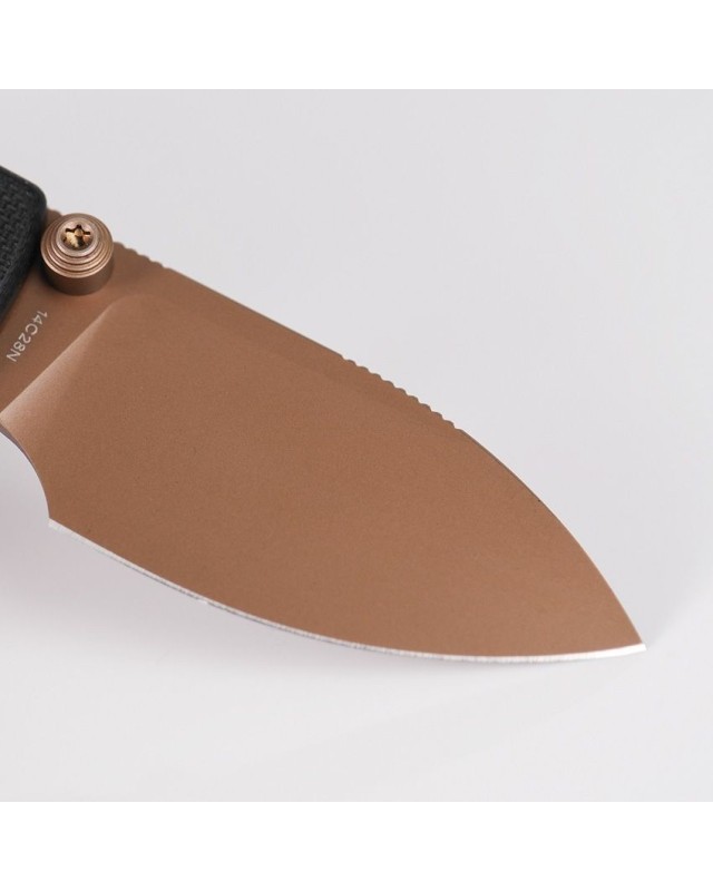 Raccoon Cub 14C28N steel Copper Dude finish Linerlock Black G10 Raccoon Cub 14C28N steel Copper Dude finish Linerlock Black G10