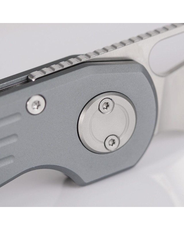 Ankylo - ELMAX steel - Vanchor Lock - Sculpted Gray Aluminium handle Ankylo - ELMAX steel - Vanchor Lock - Sculpted Gray Aluminium handle