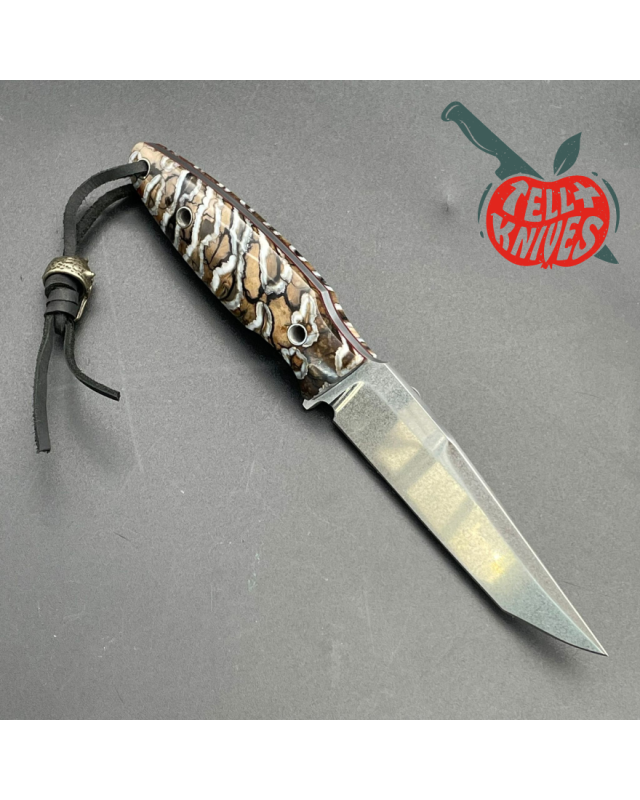 City Knife Tanto 440C steel fossilized Mammoth tooth