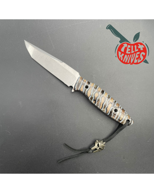 City Knife Tanto 440C steel fossilized Mammoth tooth