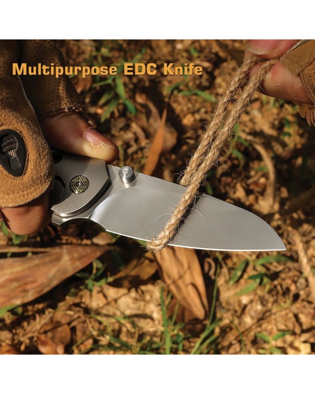 Bee M390 steel Framelock Titanium handle integrated toothpick Bee M390 steel Framelock Titanium handle integrated toothpick