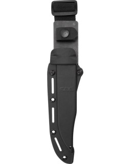 Tech Bowie Stonewash AUS8 steel Kraton rubber handle Kydex sheath