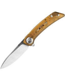 WIN+ Linerlock Yellow PEI Ultem Folding 14C28N Sandvik steel