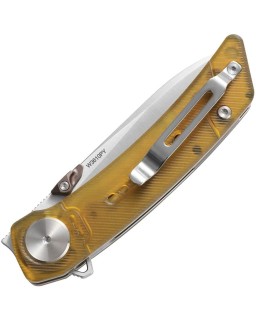 WIN+ Linerlock Yellow PEI Ultem Folding 14C28N Sandvik steel