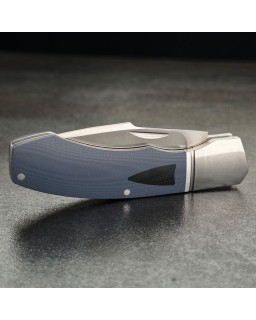 Recurve Slip Joint 14C28N steel Blue G10 polished bolsters