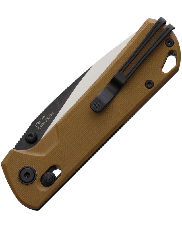 168L Ambi Lock D2 steel two-tone finish Flat Dark Earth G10 handle 168L Ambi Lock D2 steel two-tone finish Flat Dark Earth G10 handle
