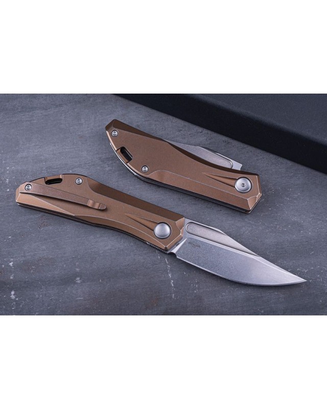 Ventus Slip Joint N690 steel Bronze Titanium handle