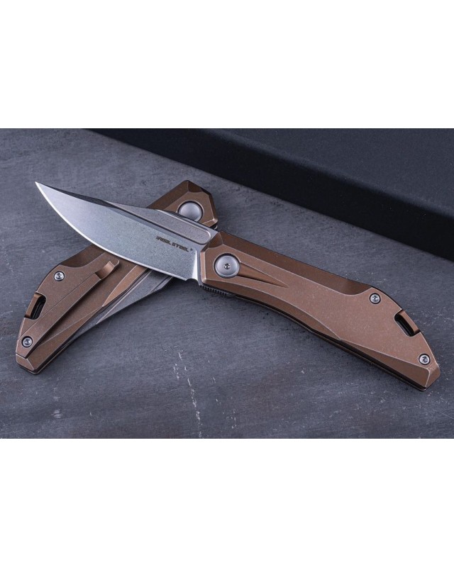 Ventus Slip Joint N690 steel Bronze Titanium handle