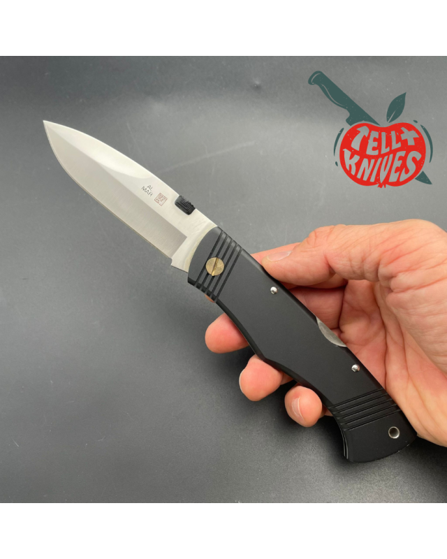 Passport SERE folder AUS-8 steel aluminium handle leather sheath and original box Passport SERE folder AUS-8 steel aluminium handle leather sheath and original box