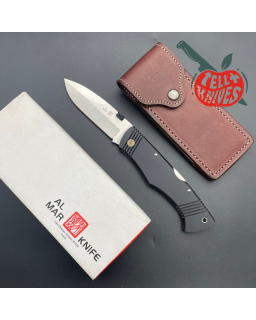 Passport SERE folder AUS-8 steel aluminium handle leather sheath and original box